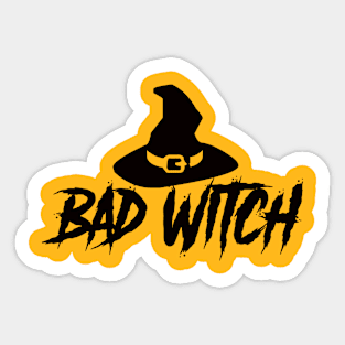 Bad Witch Halloween Shirt Sticker